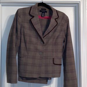 COPY - Grey black and pink plaid suit